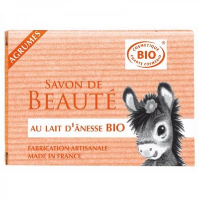 Savon au lait d'ânesse bio agrumes, 100 grammes