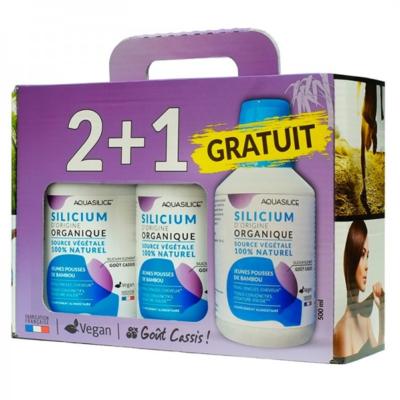 Silicium végétal - 3 bouteilles de 500 ml- Aquasilice