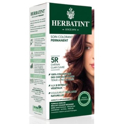 Coloration cheveux châtain clair cuivré 5R - 150 ml - Herbatint