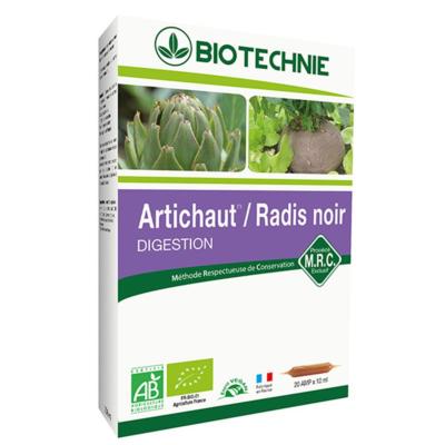 Radis noir artichaut bio - 20 ampoules - Biotechnie