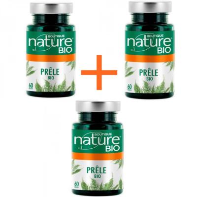 Prêle bio - 3 boîtes de 60 gélules - Boutique Nature