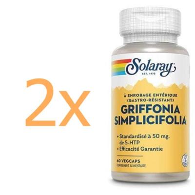 Solaray griffonia simplicifolia 5-htp - 2 boîtes de 60 capsules