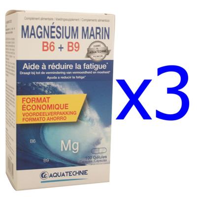 Magnésium marin B6 et B9 - 3 boîtes de 100 gélules