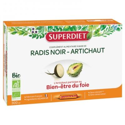 Radis noir bio artichaut bio - 20 ampoules - Superdiet