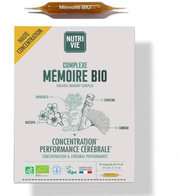 Complexe mémoire bio - 20 ampoules - Nutrivie