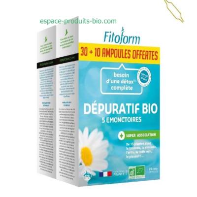 Dépuratif bio - 40 ampoules - Fitoform