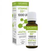 Vitamine D3 1000 UI vgtale - 20 ml - D Plantes Laboratoire